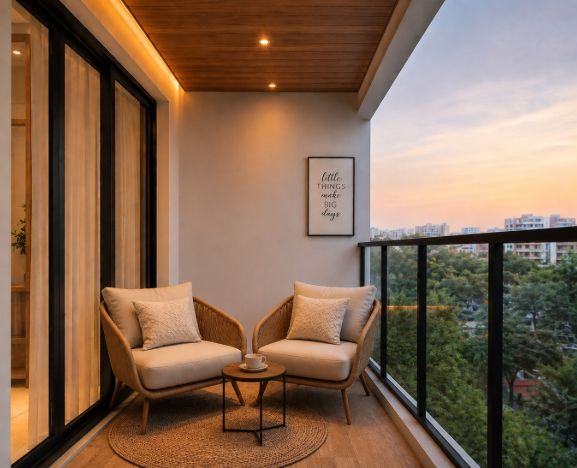 The Majestic Urban Skyline Serenity Luxe Outdoor Balcony Escape