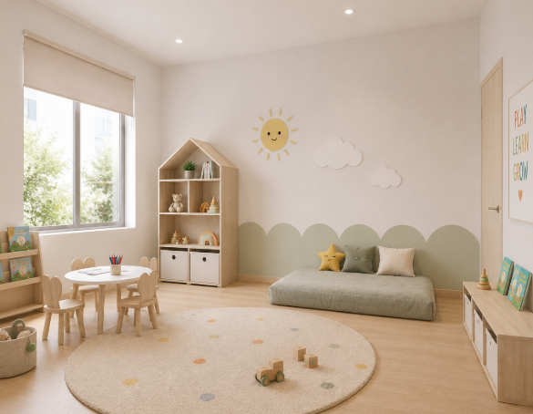 The Little DreamScape Minimal Kids Playgroup Retreat Bedroom gallery