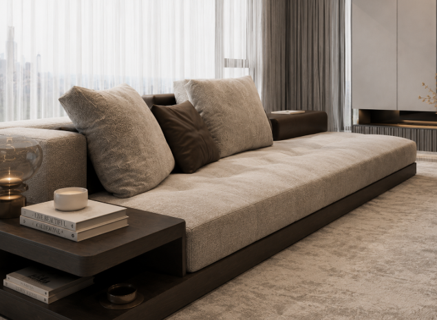 Modern Living Room Design with Wall Panelling and Balanced Natural Light gallery
