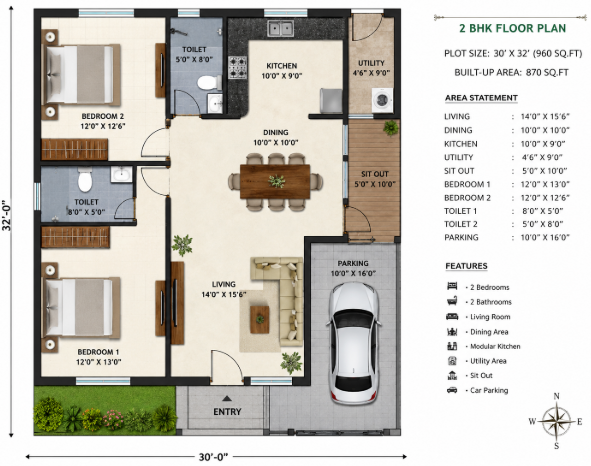 The GrandVerdant Harmony Luxe 2BHK Residence