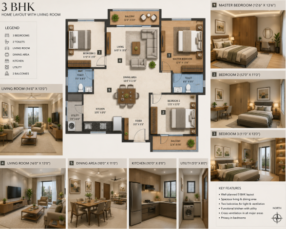 The Imperial Harmony Luxe 3BHK Residence Retreat gallery